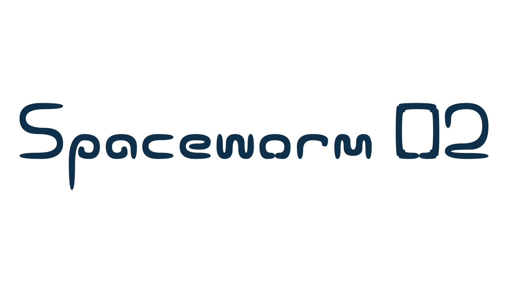 Spaceworm 02, techno sci-fi font preview