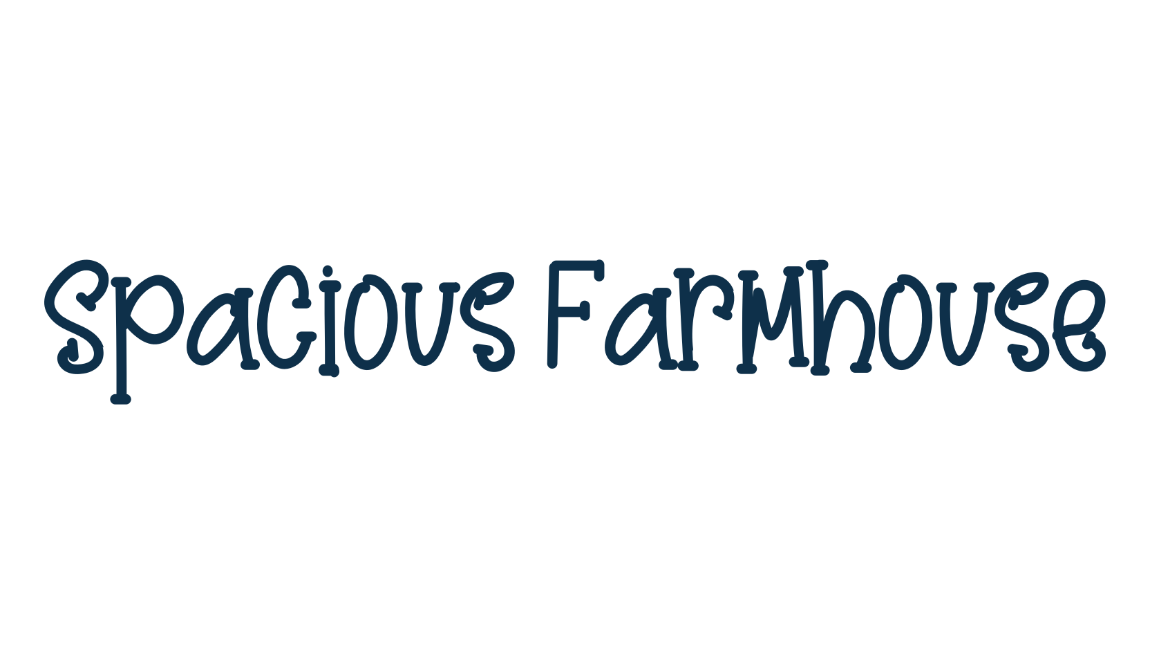 Spacious Farmhouse, cartoon font preview