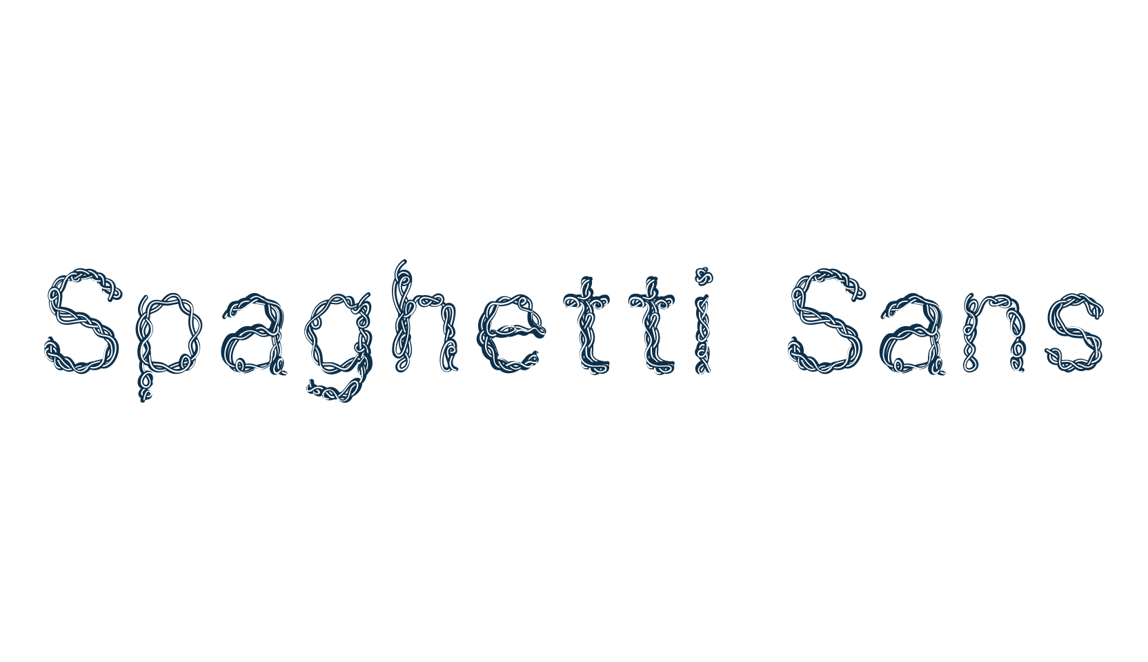 Spaghetti Sans, decorative font preview