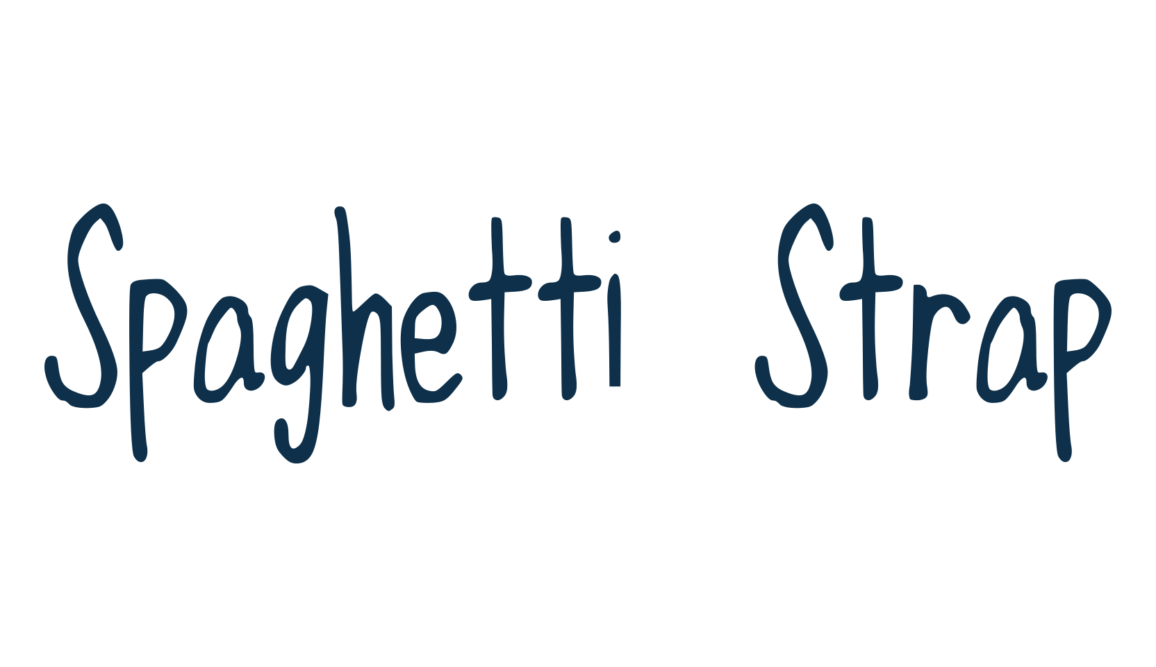 Spaghetti Strap, script handwritten fancy decorative calligraphy font preview