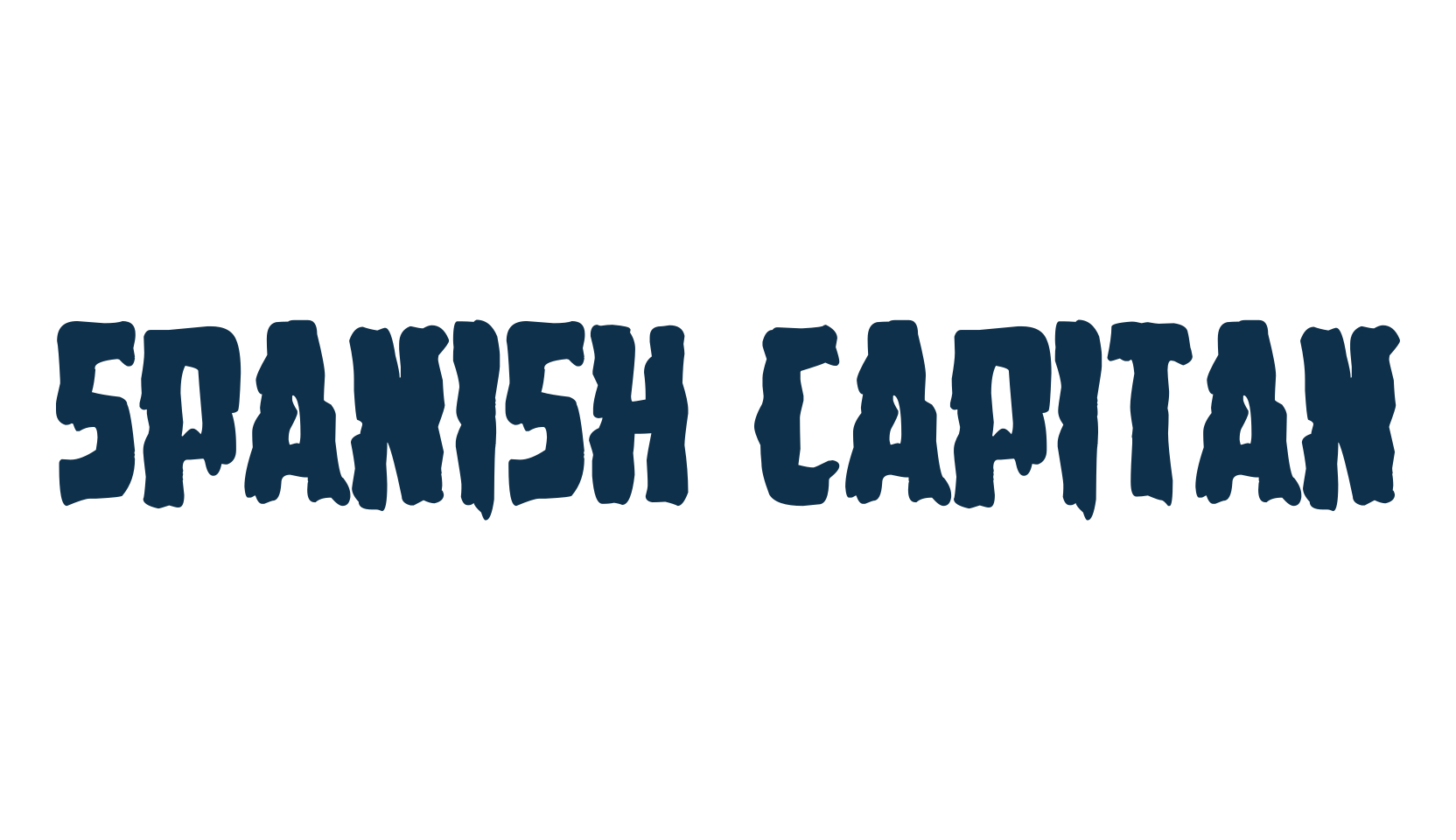 Spanish Capitan, holiday halloween fancy decorative horror font preview