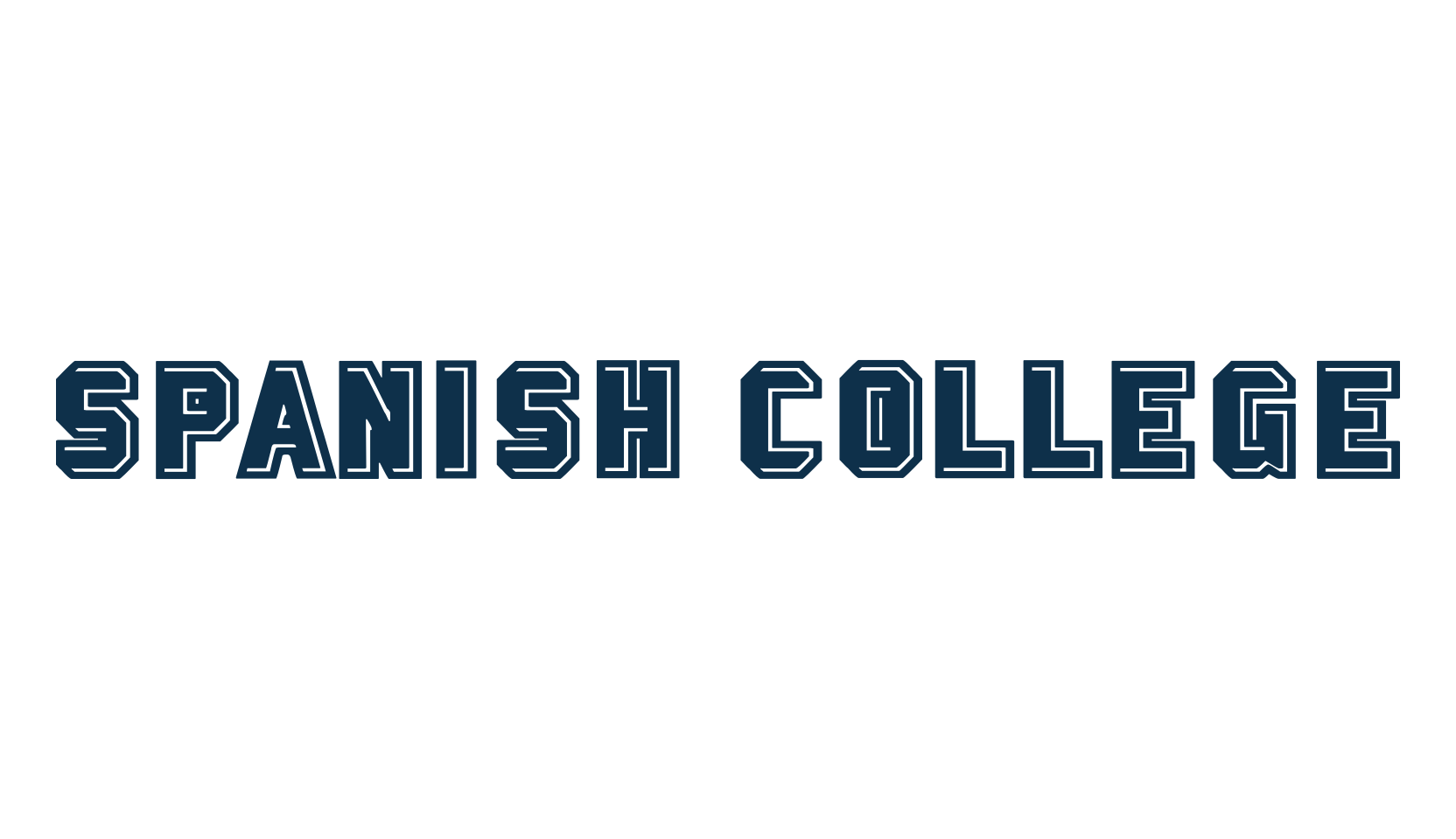 Spanish College, old school font preview