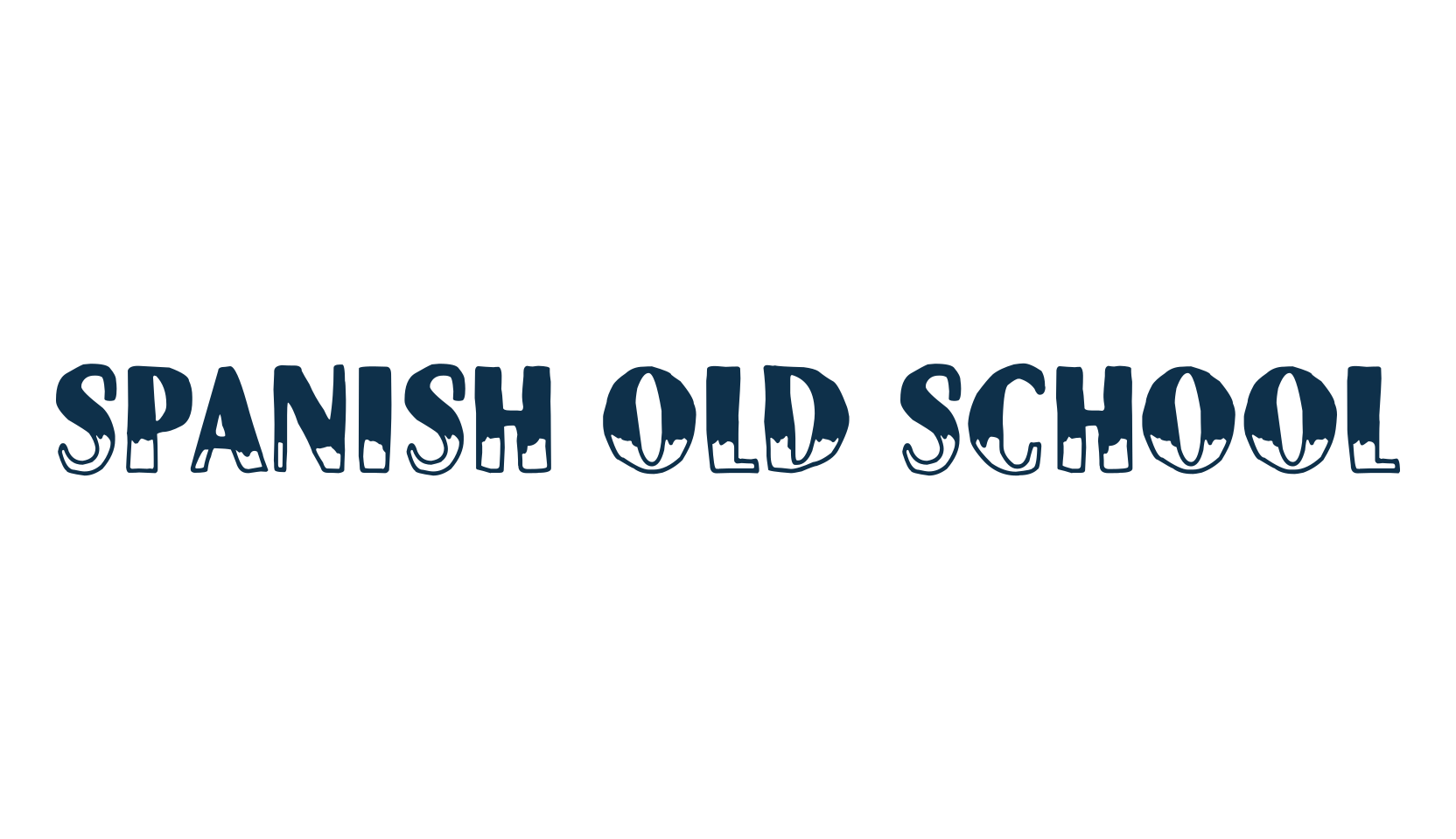 Spanish Old School, fancy cartoon decorative font preview