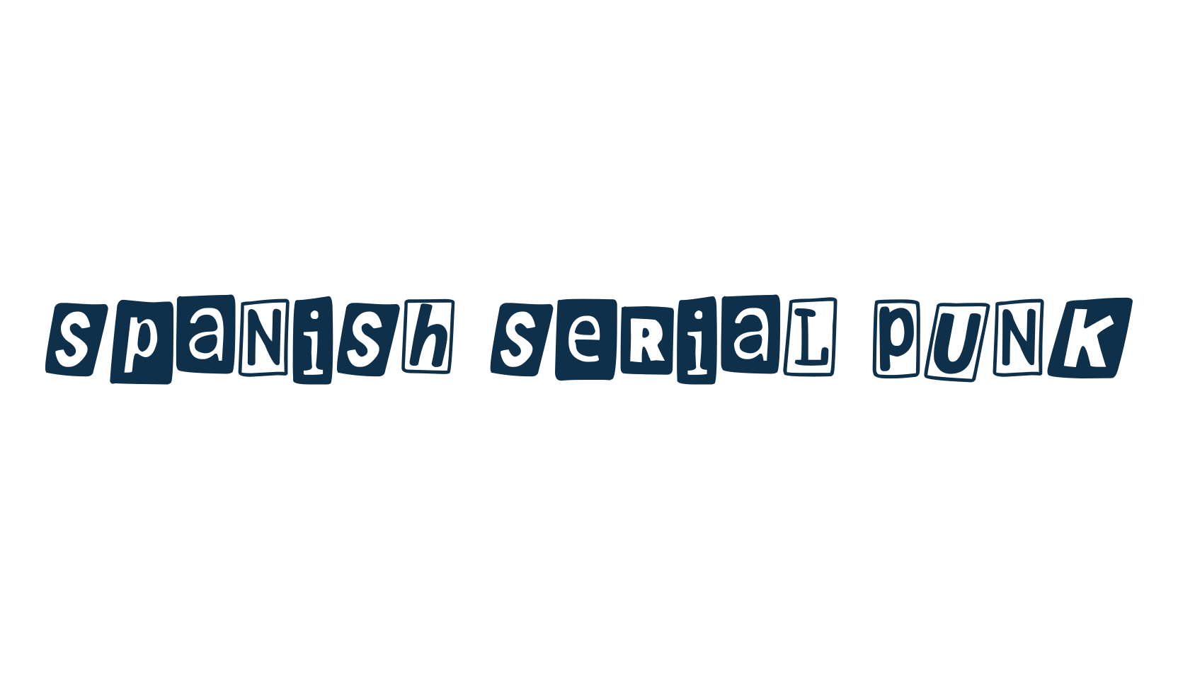 Spanish Serial Punk, fancy distorted decorative font preview