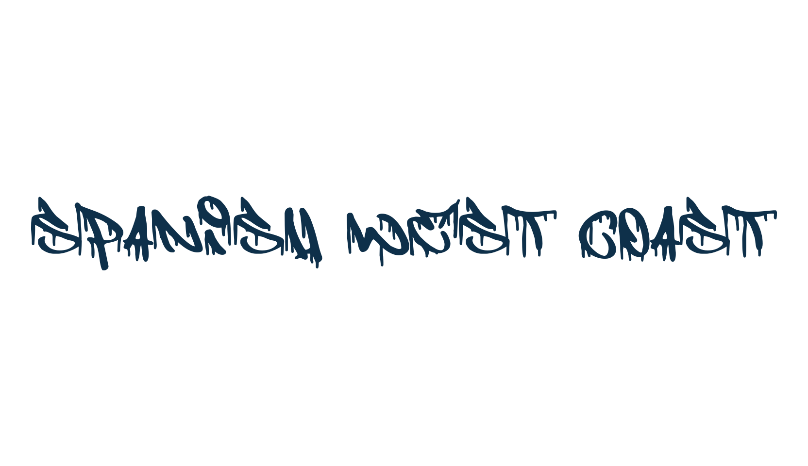 Spanish West Coast, script graffiti fancy decorative calligraphy font preview