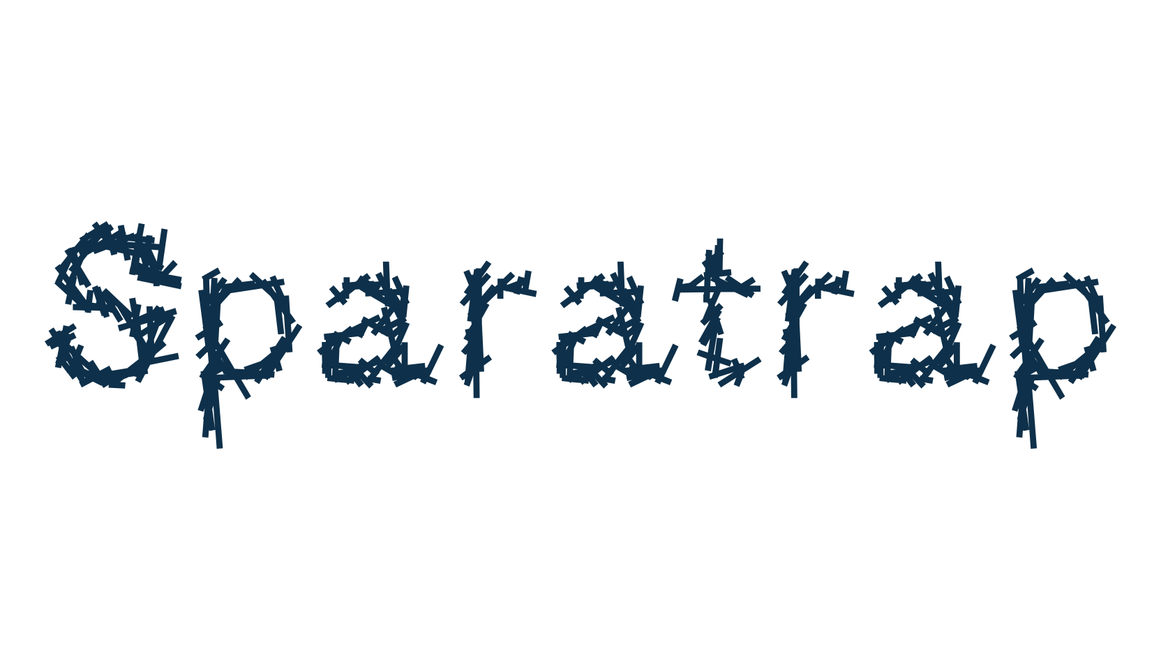 Sparatrap, fancy distorted decorative font preview