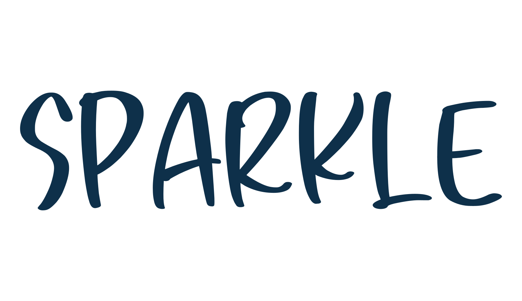 Sparkle, handwriting font preview