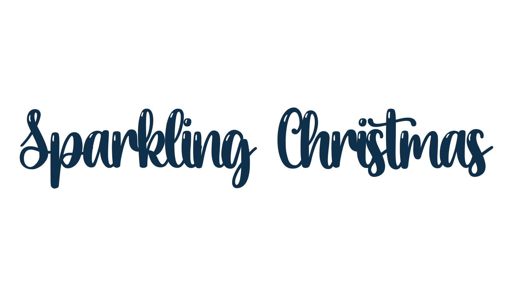 Sparkling Christmas, fancy decorative font preview
