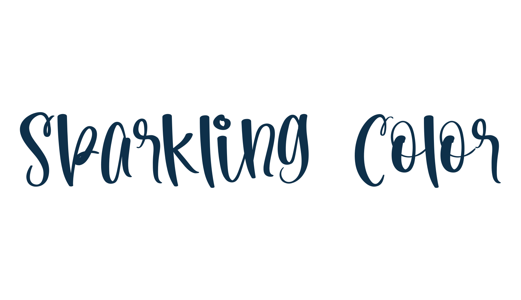 Sparkling Color, display market font preview