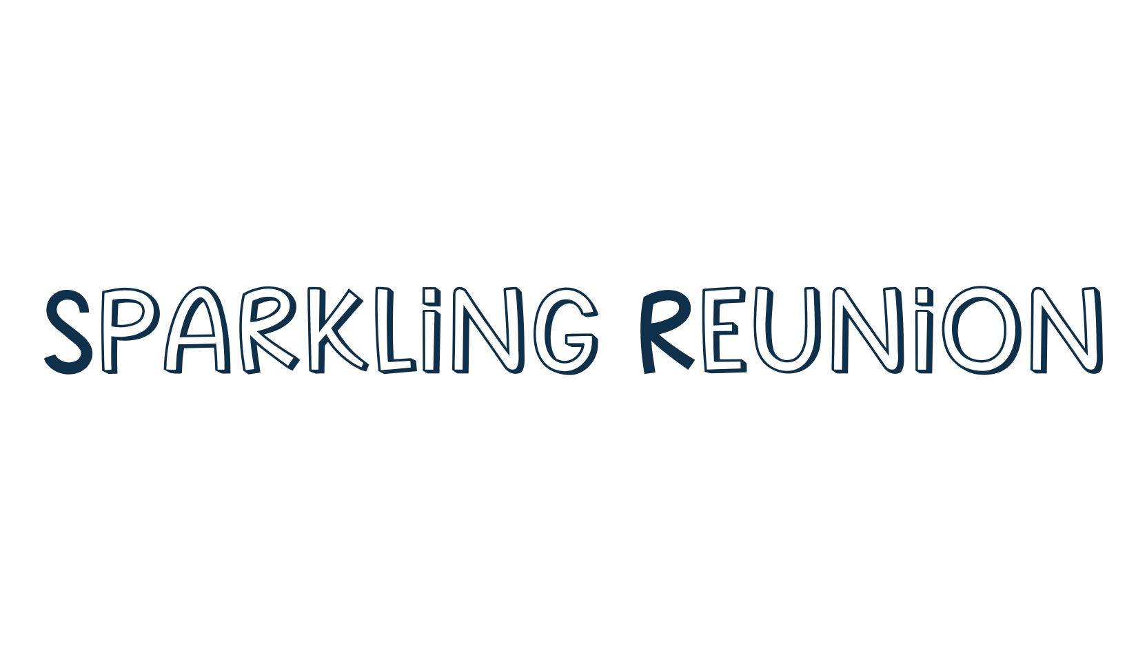 Sparkling Reunion, cartoon font preview