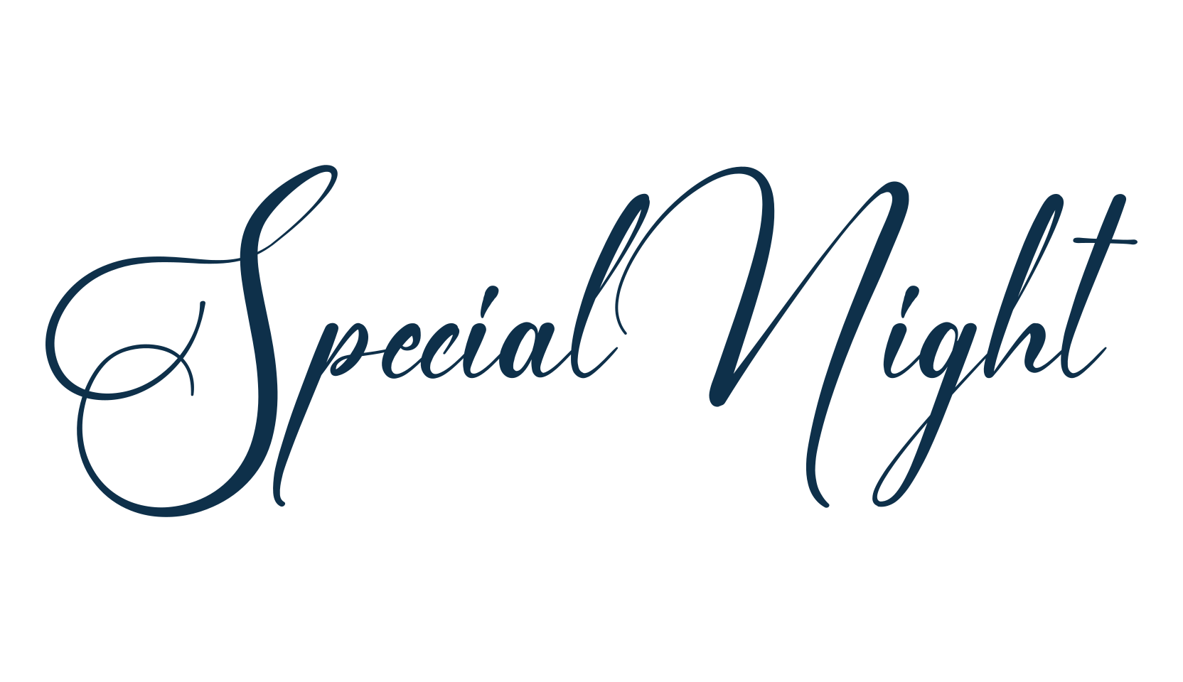 Special Night, script calligraphy fancy decorative font preview