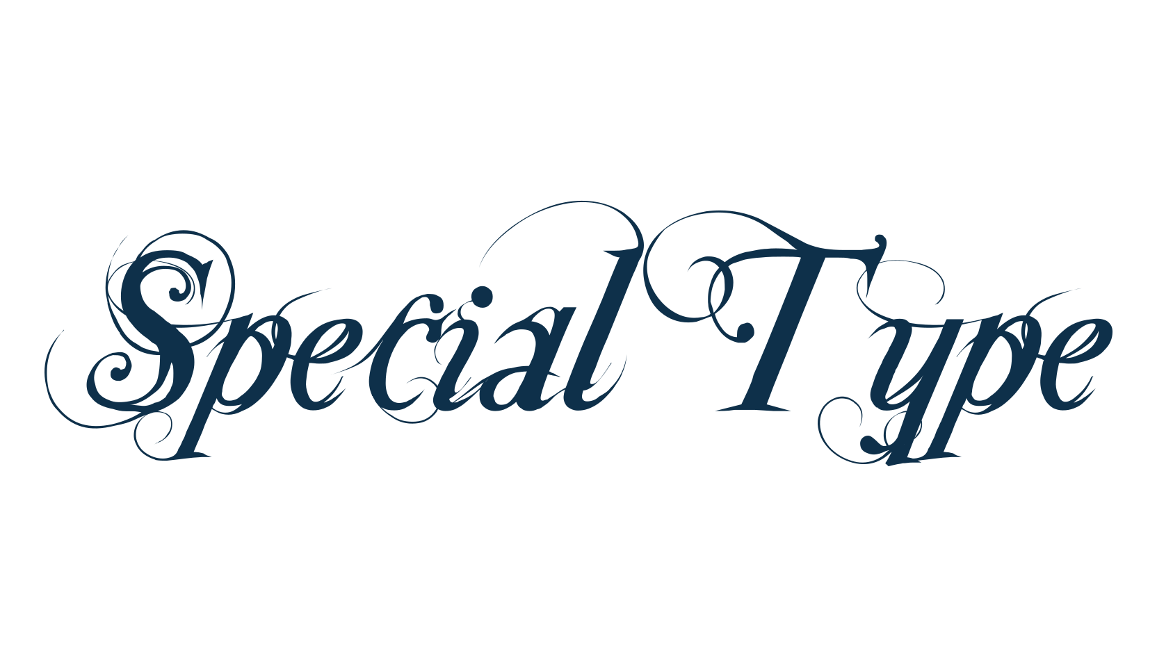 Special Type, fancy various decorative script calligraphy font preview
