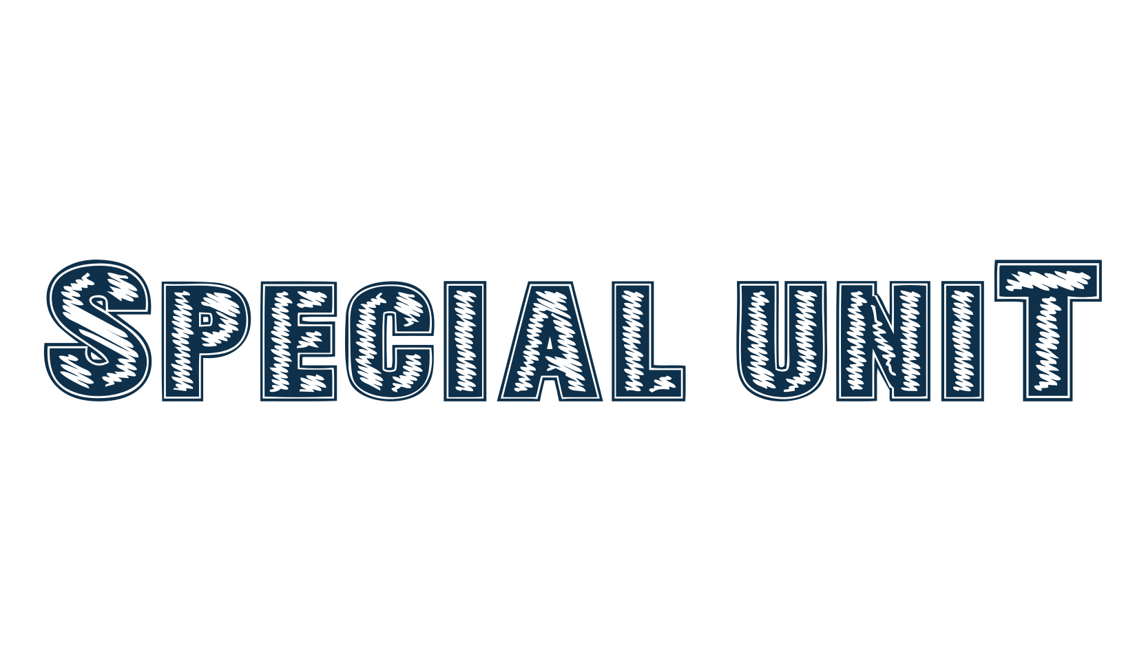 Special Unit, fancy stencil, army decorative font preview