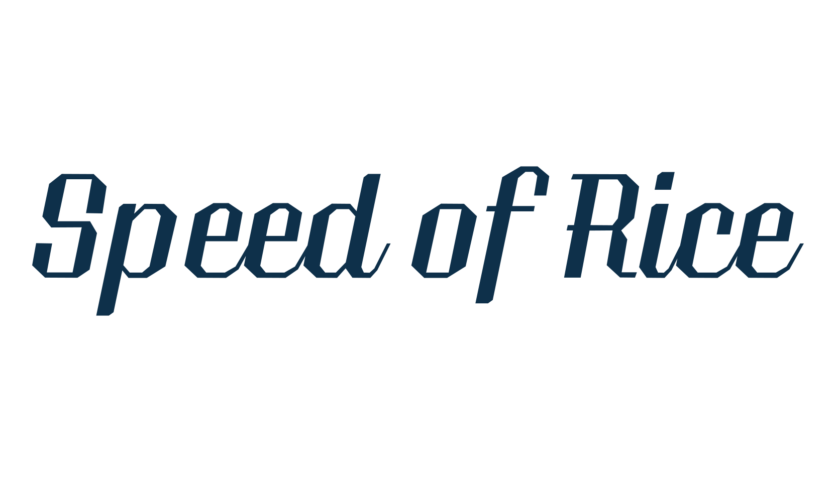 Speed of Rice, fancy various techno sci-fi font preview