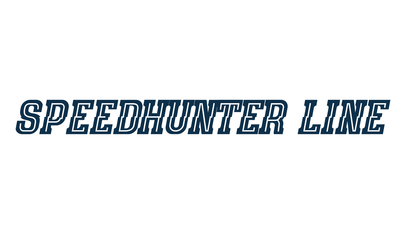 Speedhunter Line, fancy distorted decorative font preview