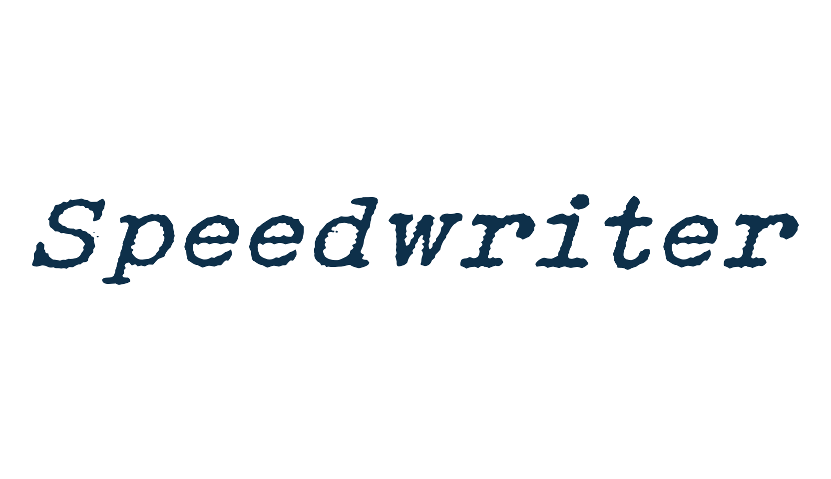Speedwriter, typewriter font preview