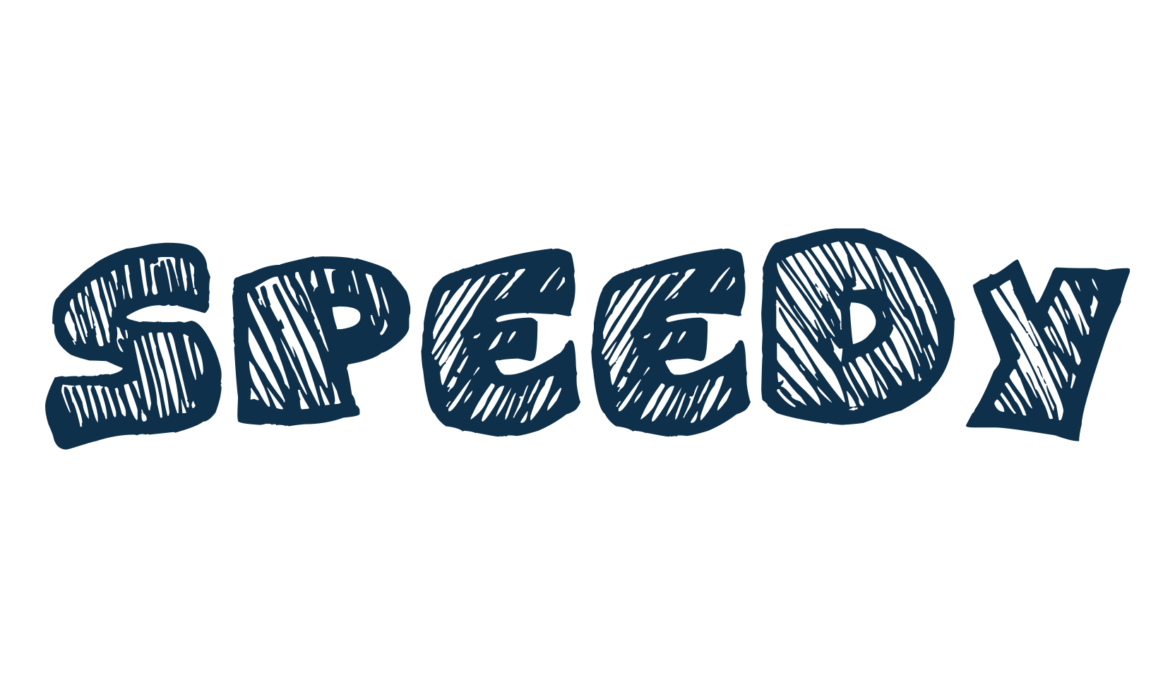 Speedy, cartoon font preview