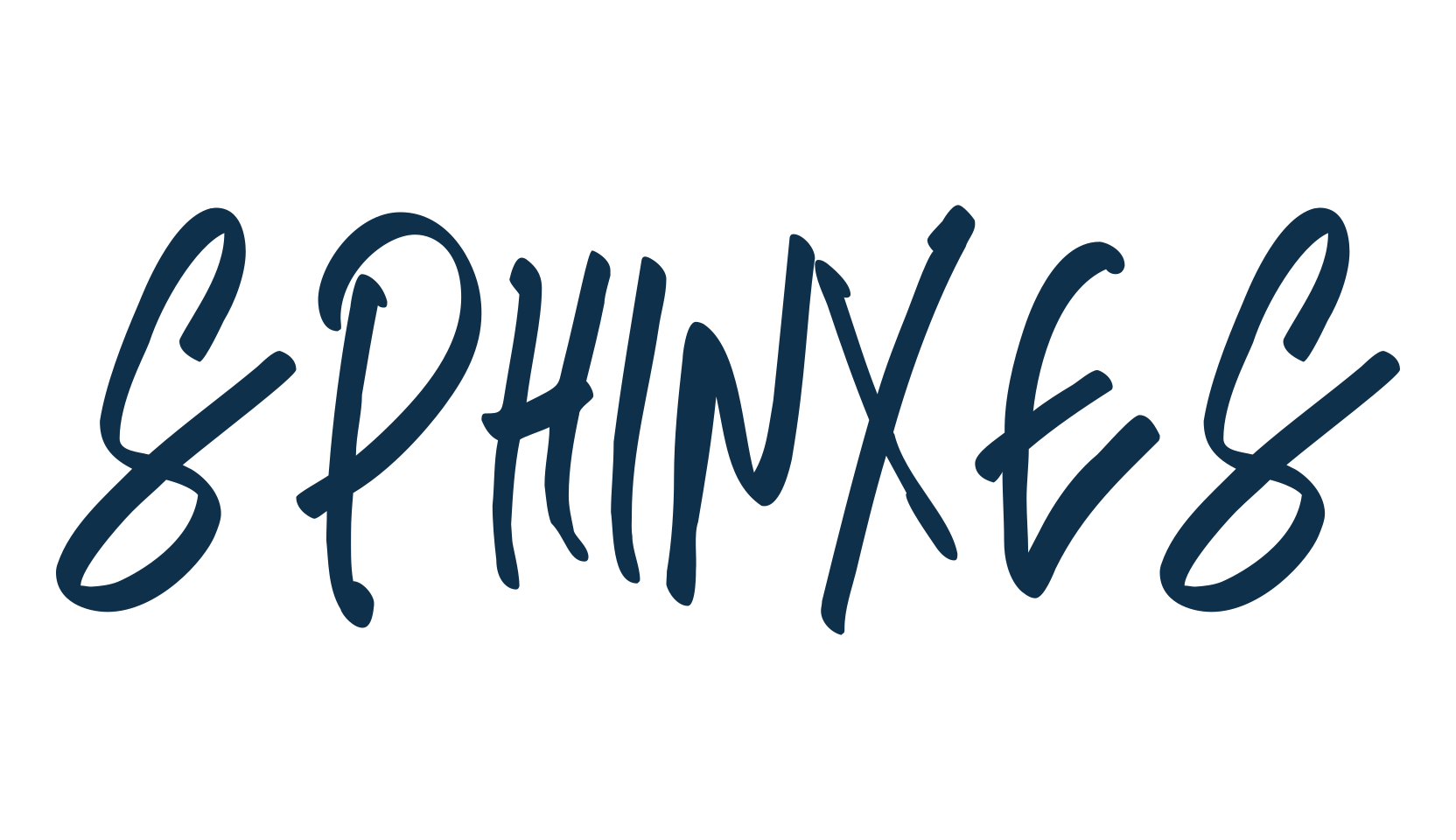 Sphinxes, handwriting font preview