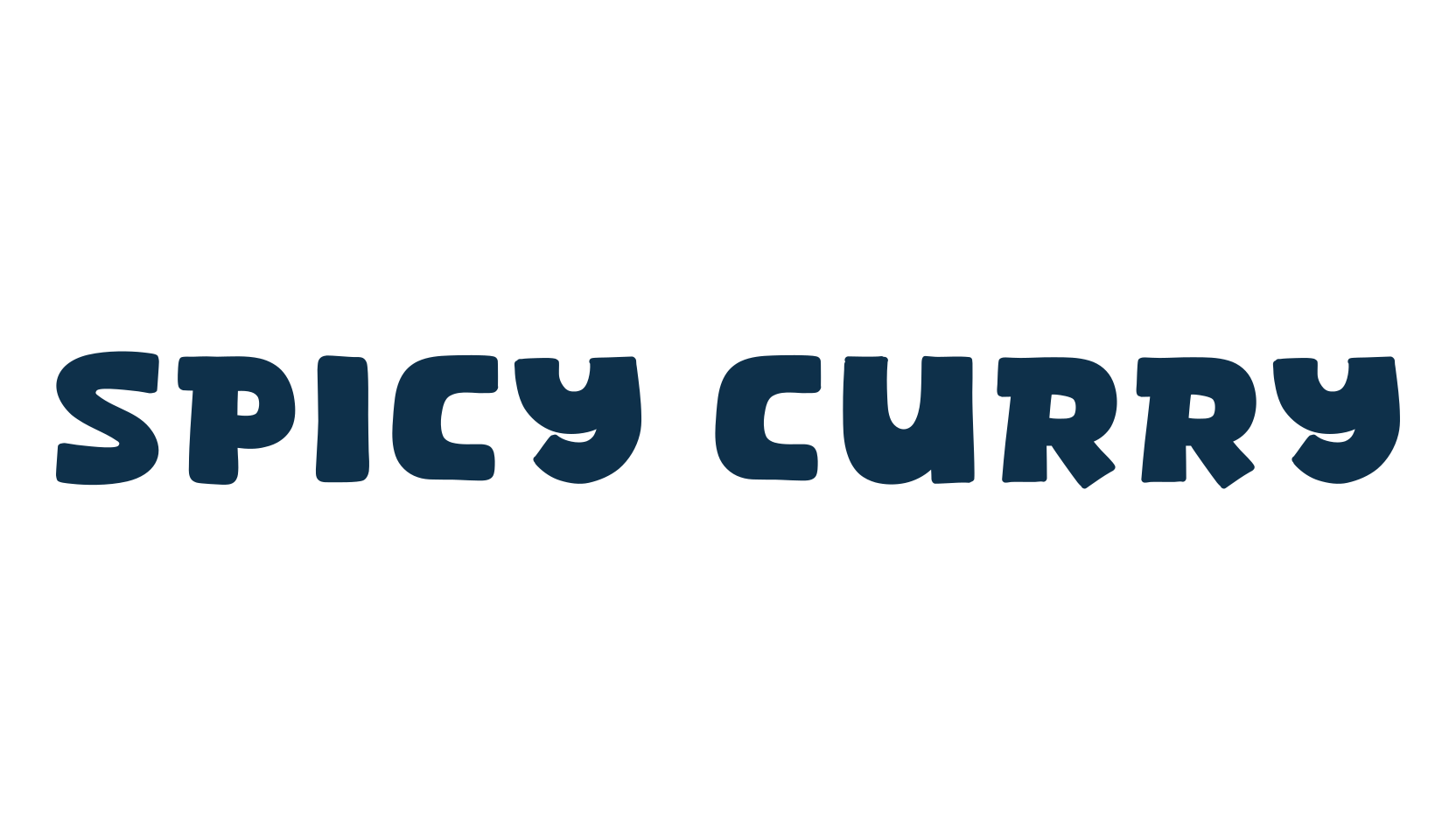 Spicy Curry, fancy cartoon decorative font preview