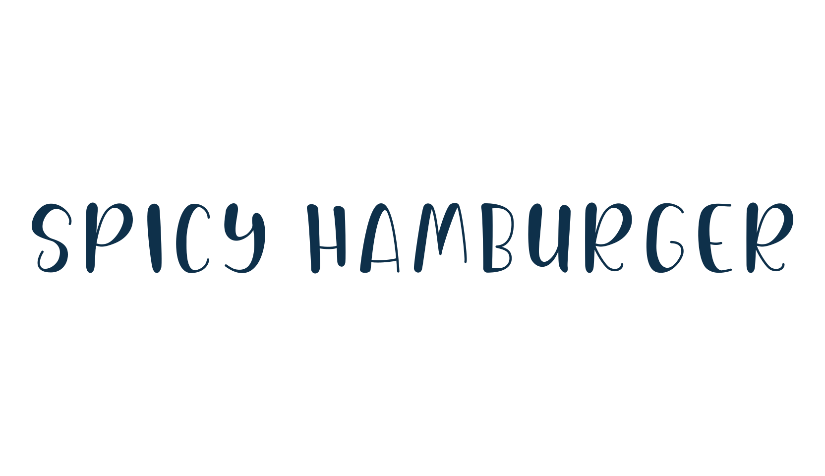 Spicy Hamburger, fancy cartoon decorative font preview