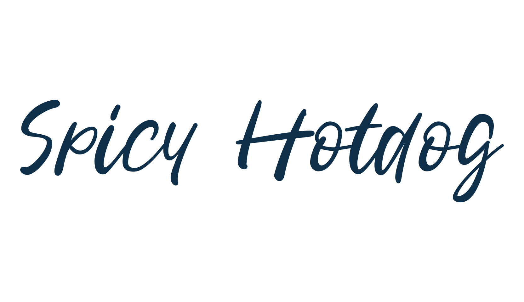 Spicy Hotdog, handwriting font preview