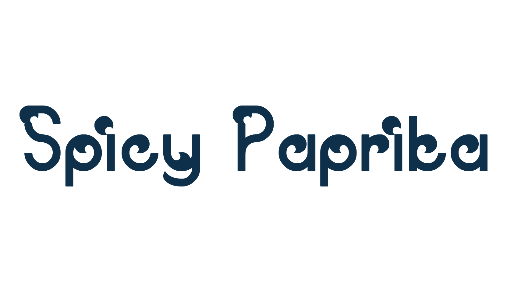 Spicy Paprika, various font preview