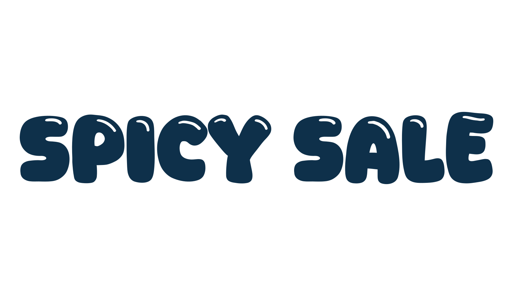 Spicy Sale, cartoon font preview