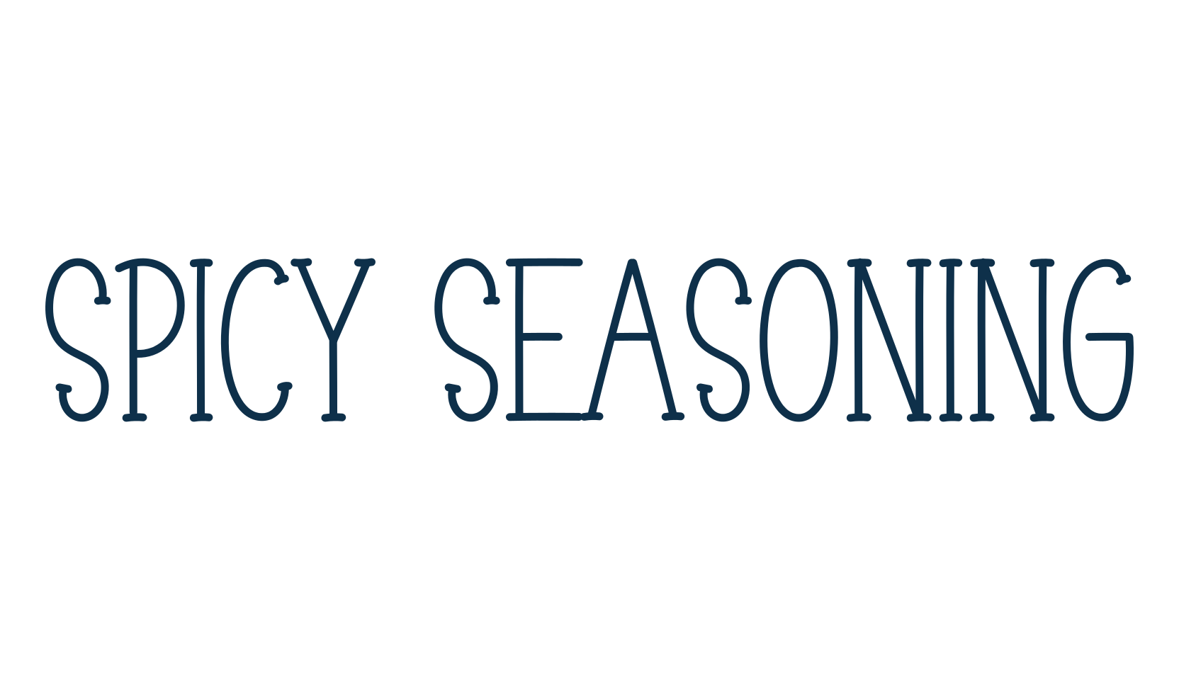 Spicy Seasoning, fancy decorative font preview