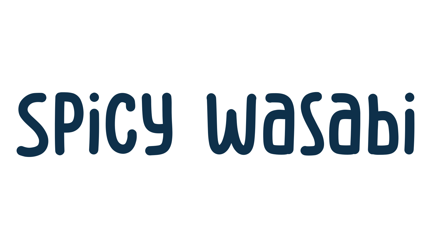Spicy Wasabi, fancy cartoon decorative comic font preview