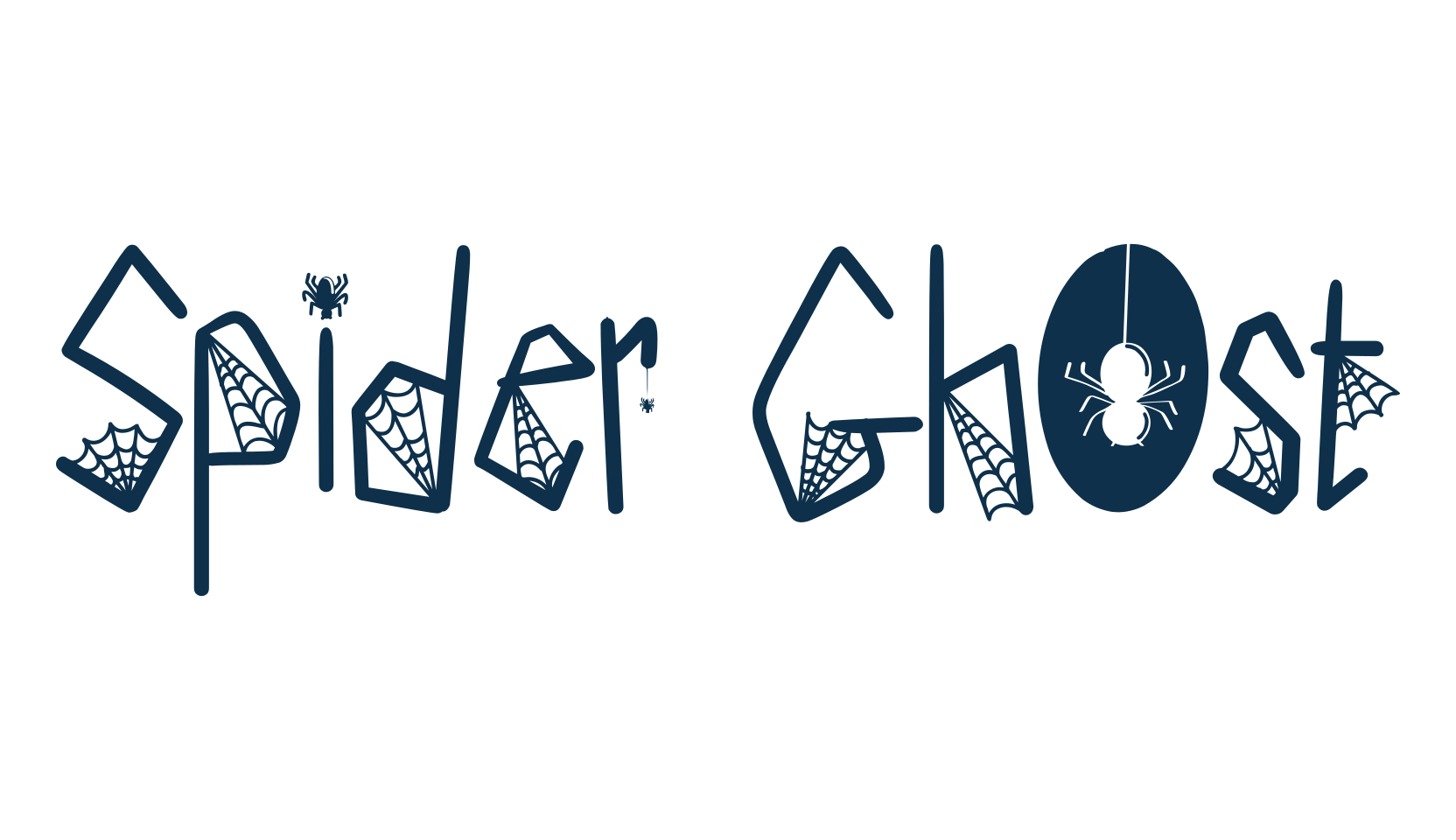 Spider Ghost, fancy decorative font preview