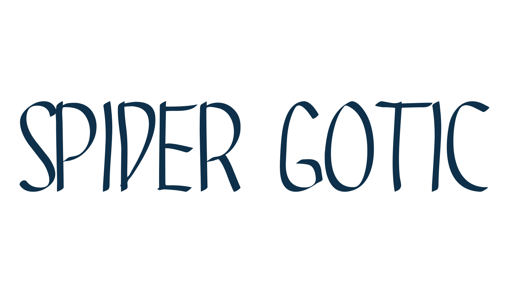 Spider Gotic, various font preview