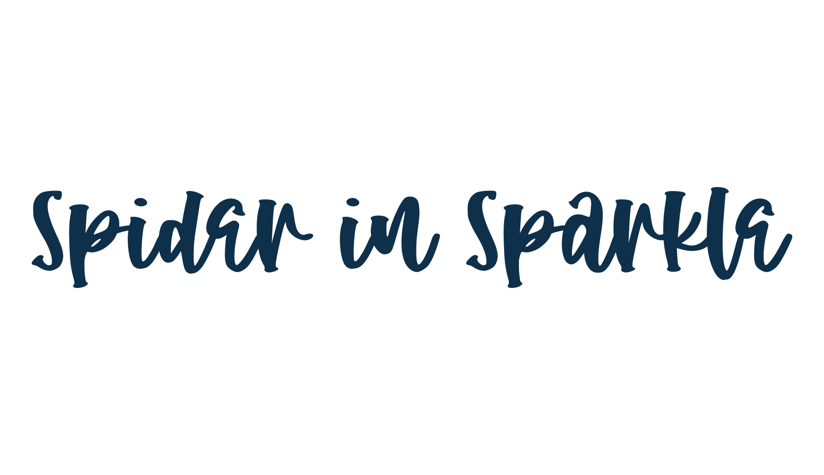 Spider in Sparkle, various font preview