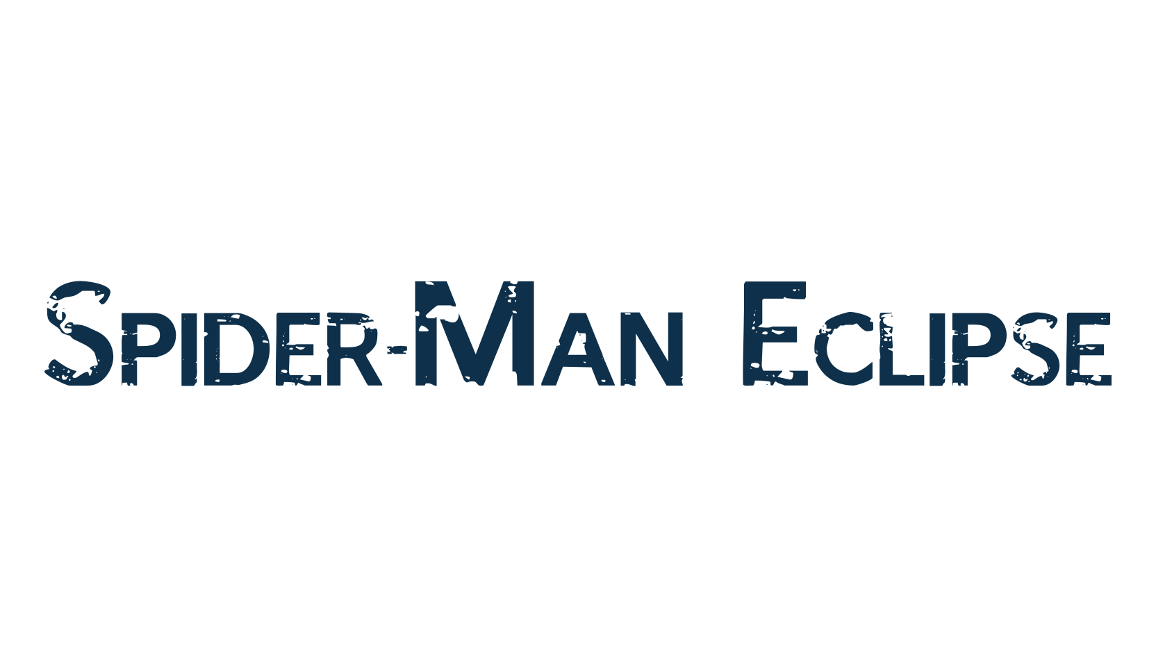 Spider-Man Eclipse, fancy eroded decorative font preview