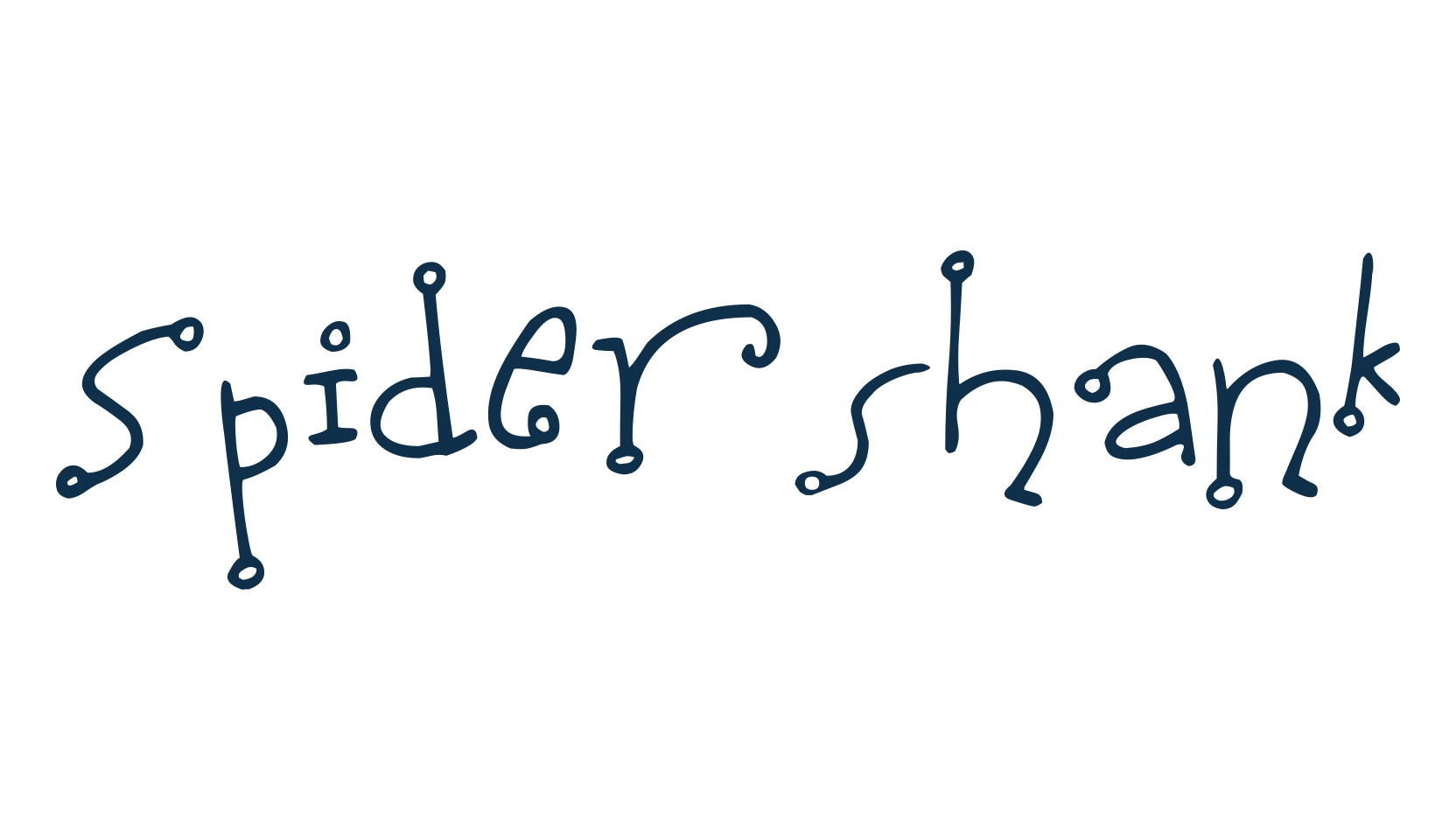 Spidershank, cartoon font preview
