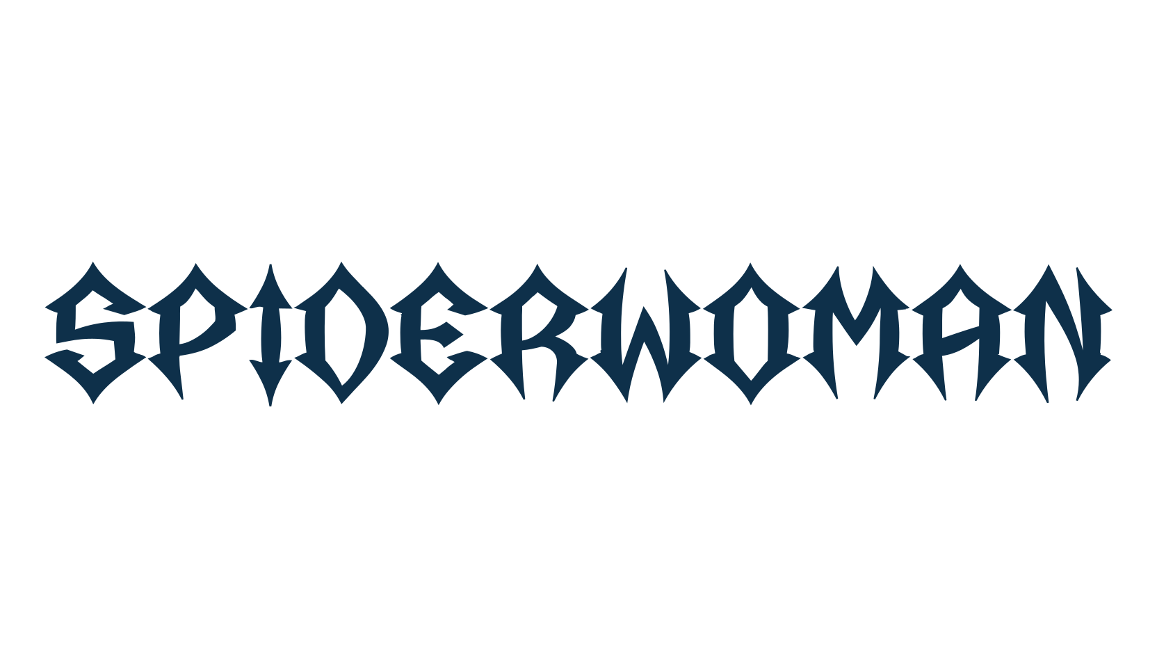 Spiderwoman, gothic modern font preview