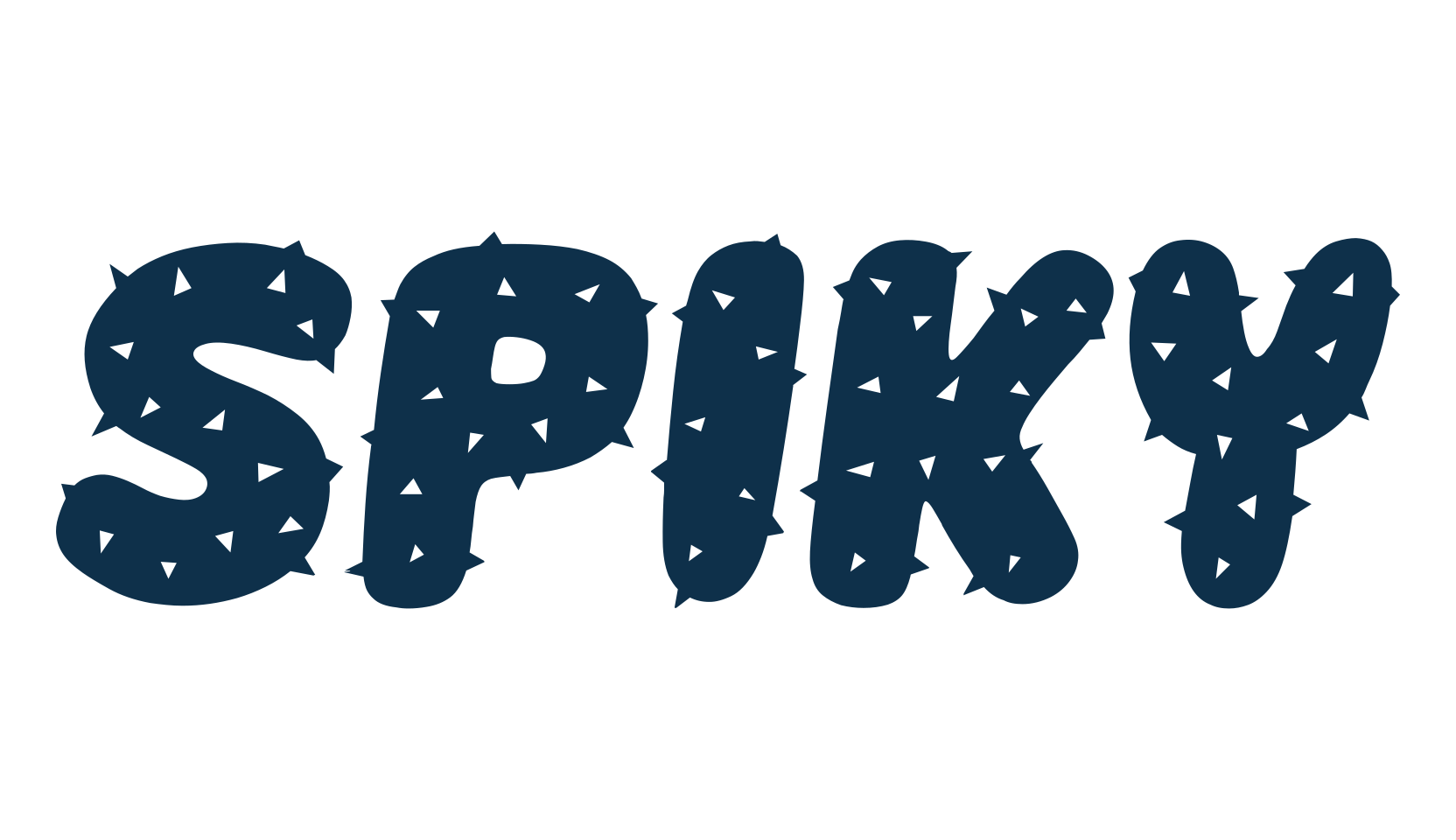 Spiky, fancy decorative font preview