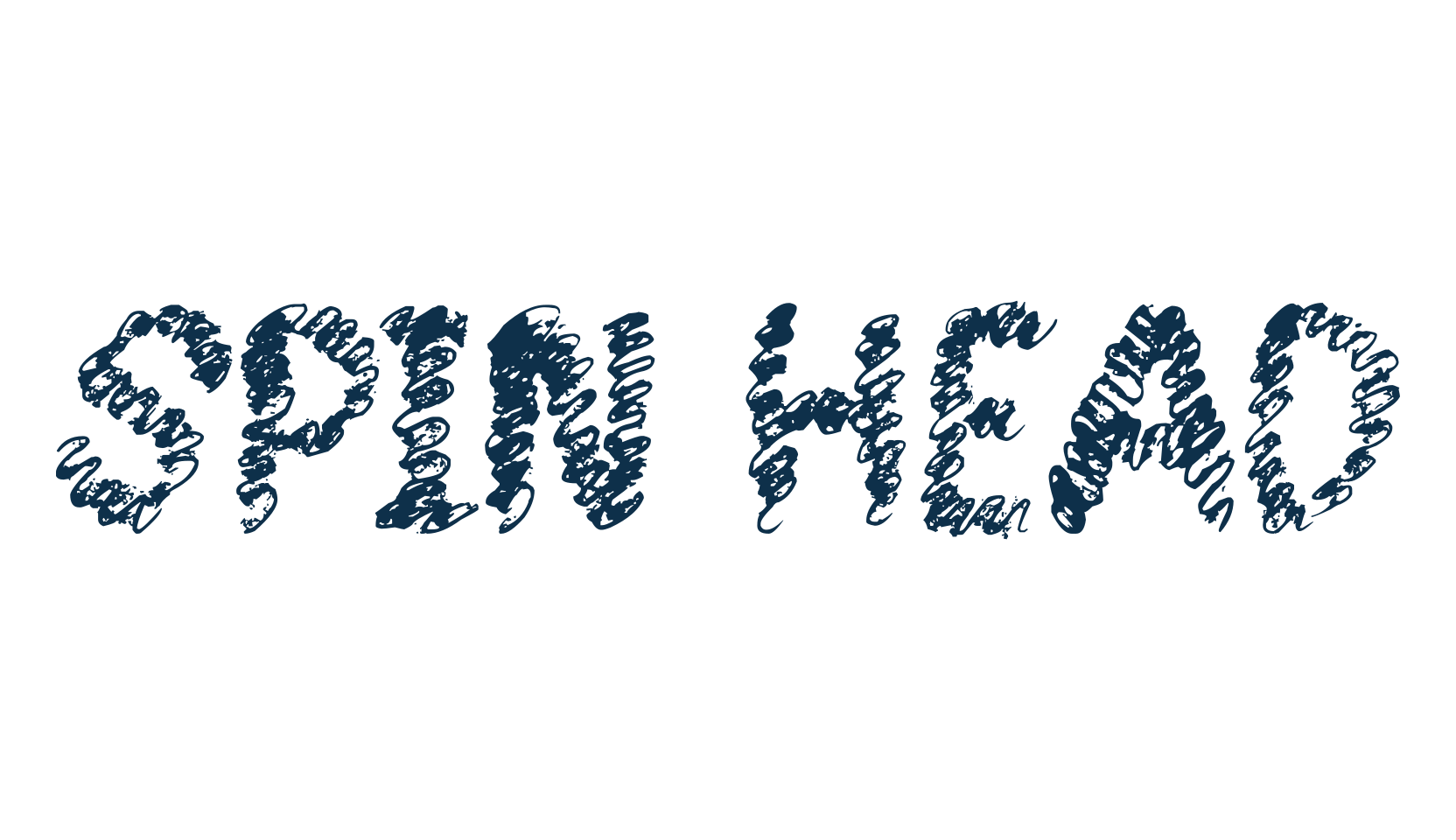Spin Head, decorative font preview