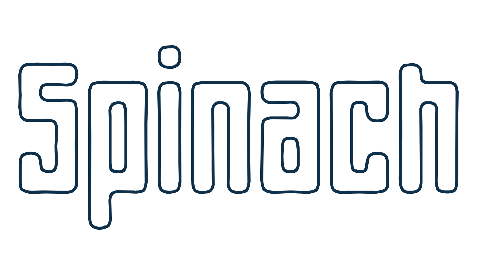 Spinach, various font preview
