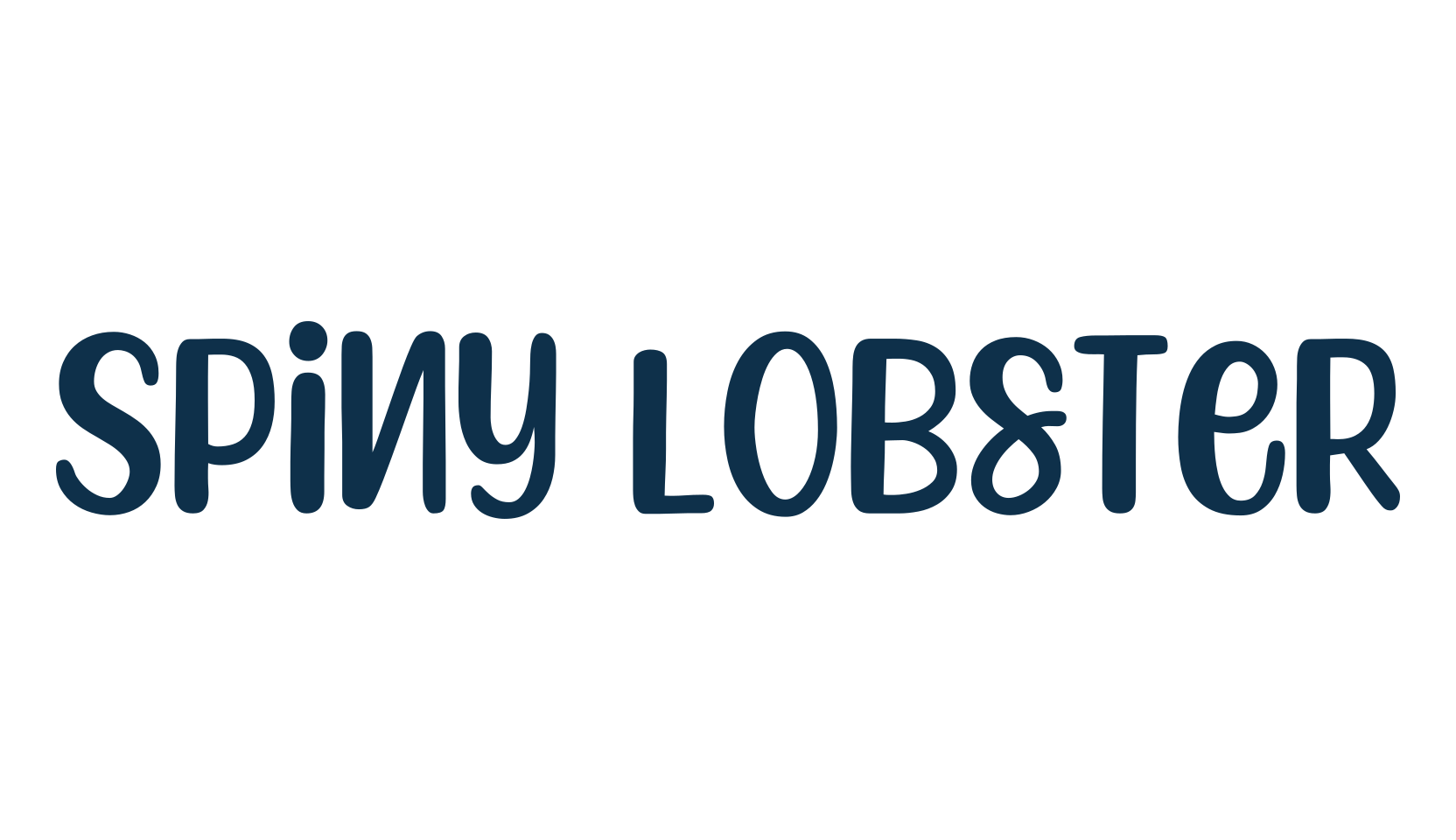 Spiny Lobster, various font preview