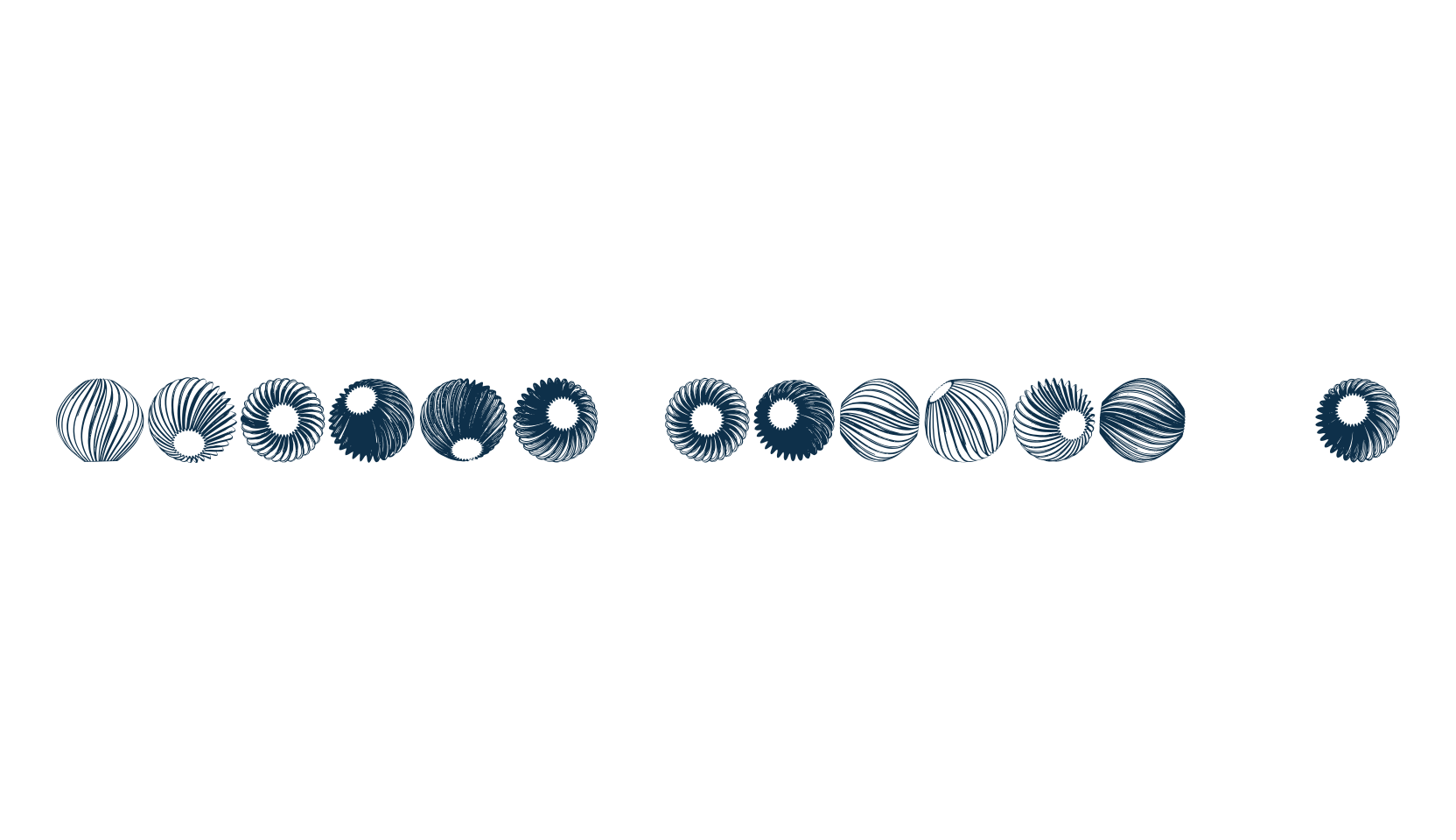 Spiral Object 3D, display market font preview