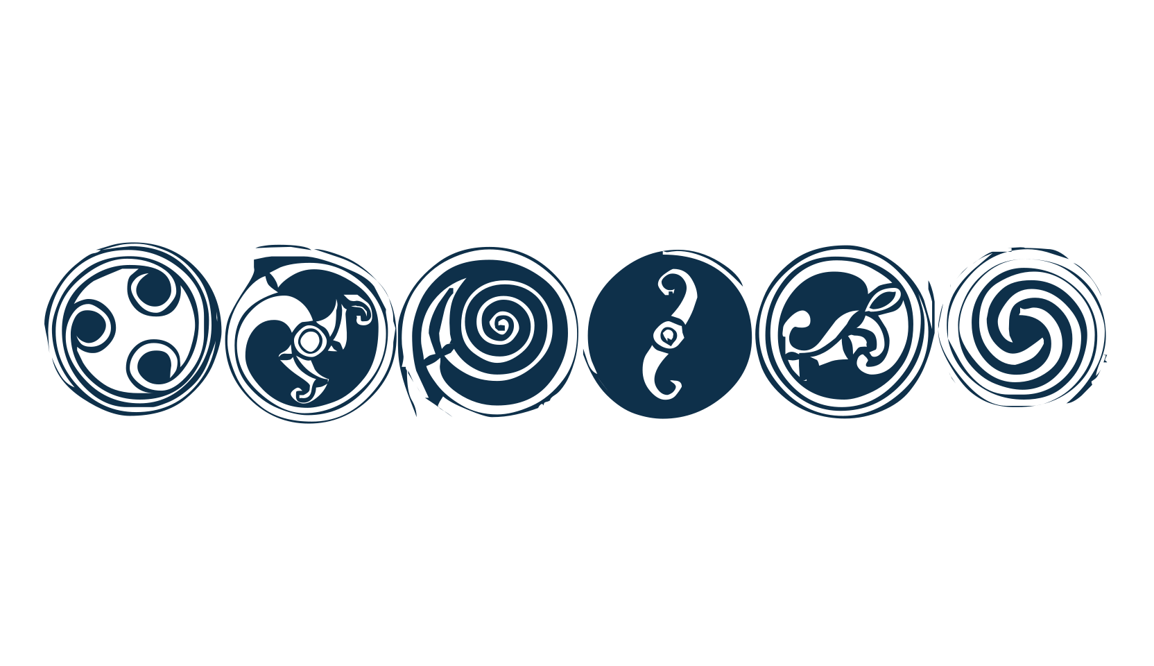 Spirals, fancy decorative font preview