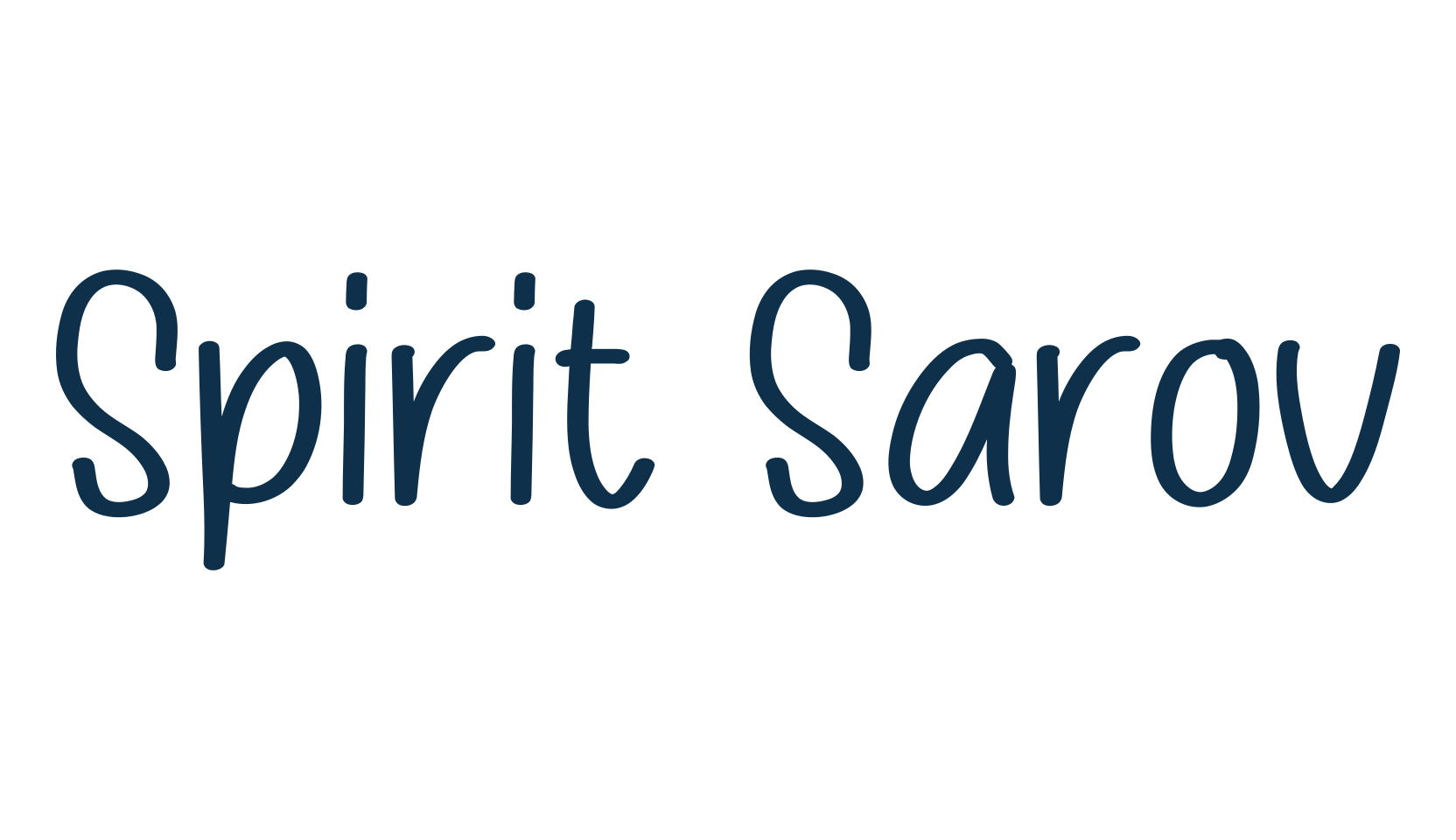 Spirit Sarov, handwriting font preview