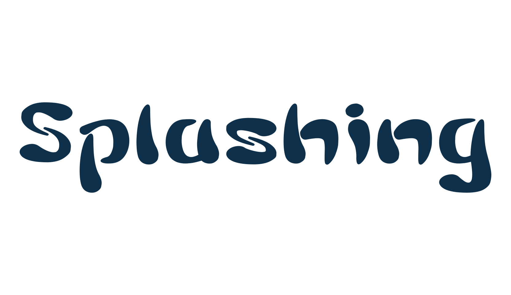 Splashing, various font preview