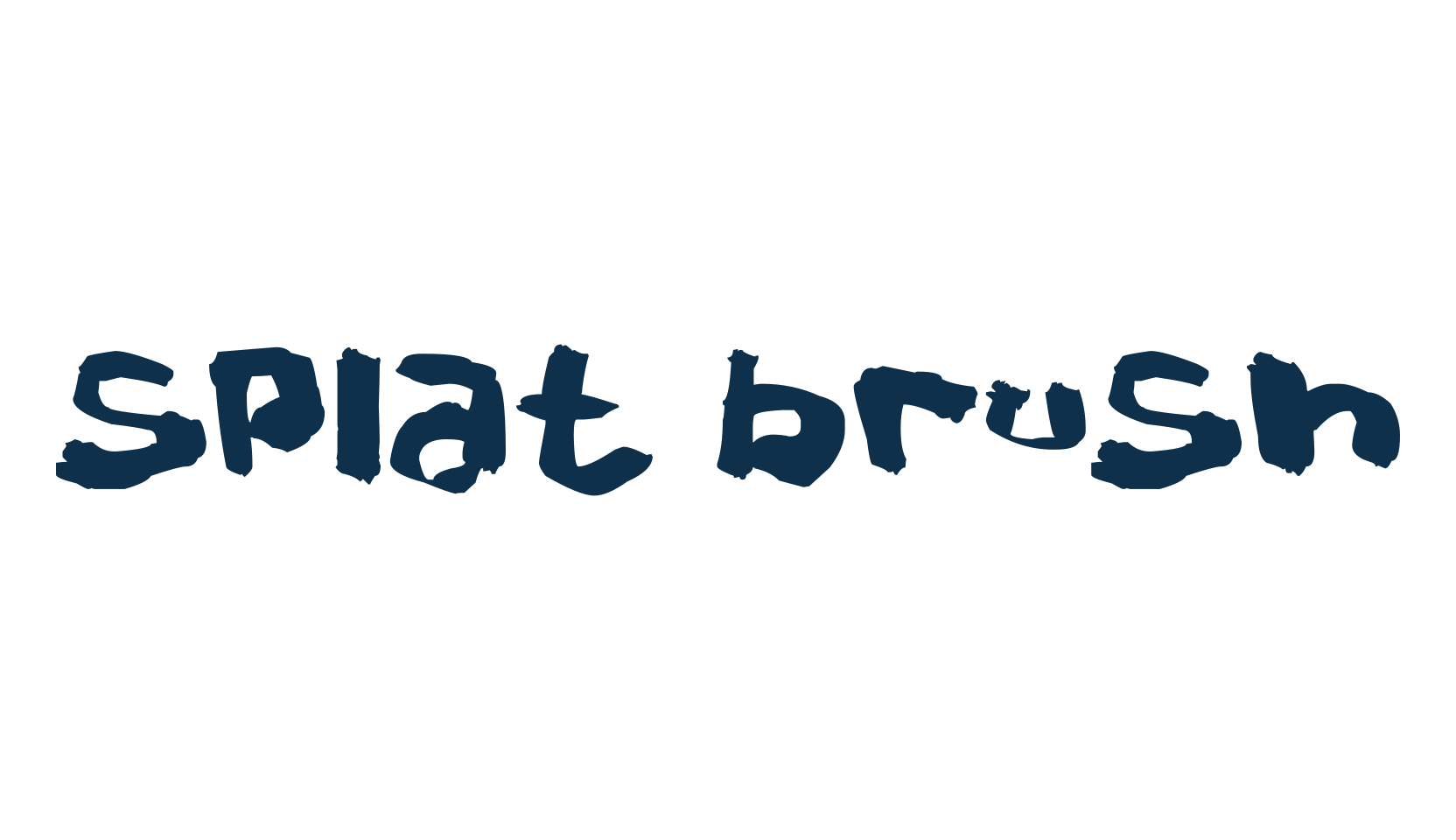 Splat Brush, script brush fancy decorative calligraphy font preview