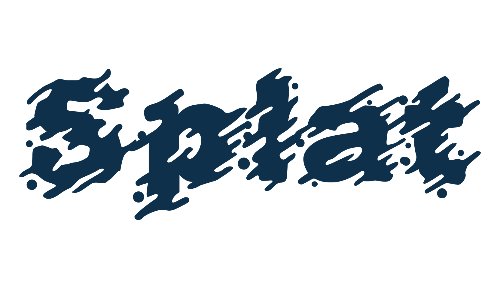 Splat, fancy distorted decorative font preview