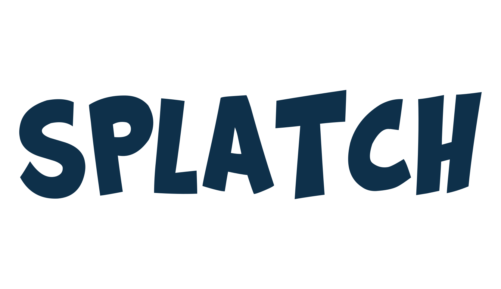 Splatch, cartoon font preview