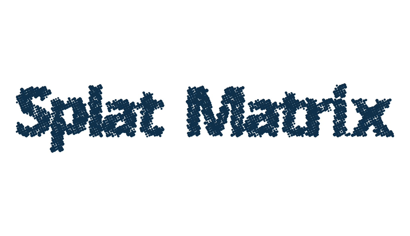 Splat Matrix, eroded font preview