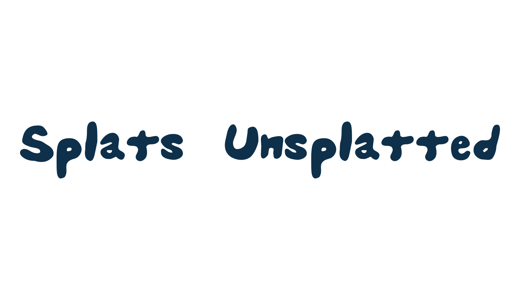 Splats Unsplatted, cartoon font preview