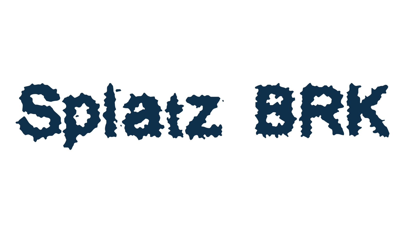 Splatz BRK, distorted font preview