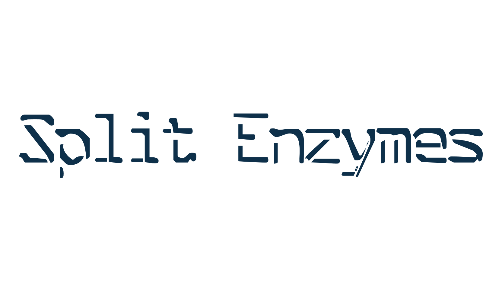 Split Enzymes, eroded font preview